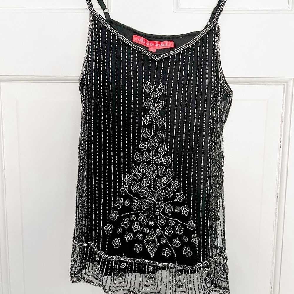 Saks Fifth Avenue Beaded Tank (sz sm)​